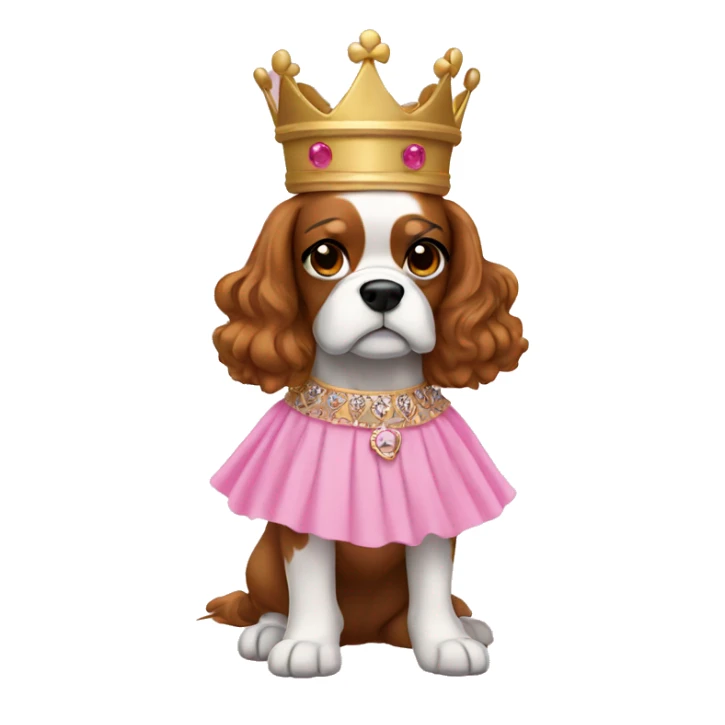King Charles wearing a pink tutu dress sticker