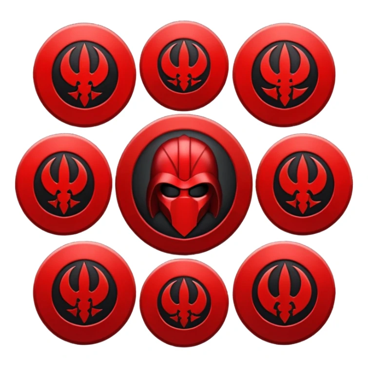 i want a red sith empire . roblox clan based imagine were the logo is a red cirlce with differet desings in it sticker