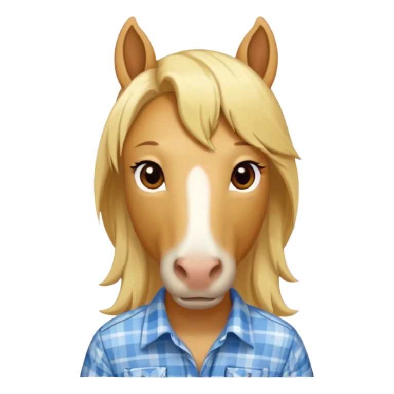 blonde horse with shirt  sticker
