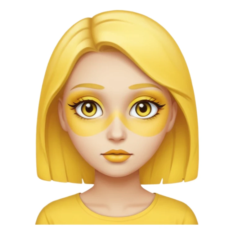 Clean girl avez visage jaune sticker