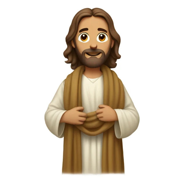 Jesus wearing scarf dress sticker