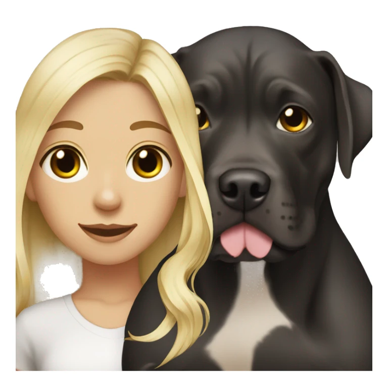 Black pitbull with a girl blonde long hair  sticker