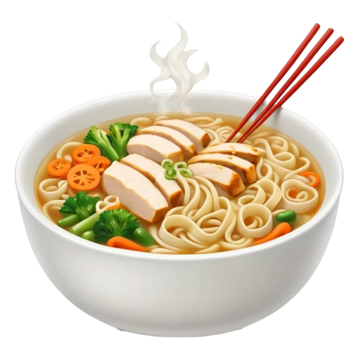 chicken noodles street food style  sticker