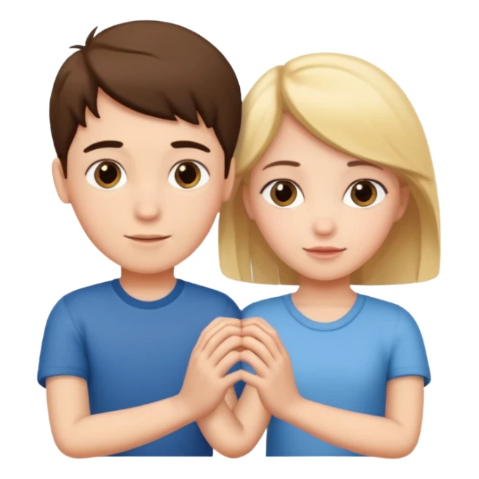 Love with boy and girl hands sticker