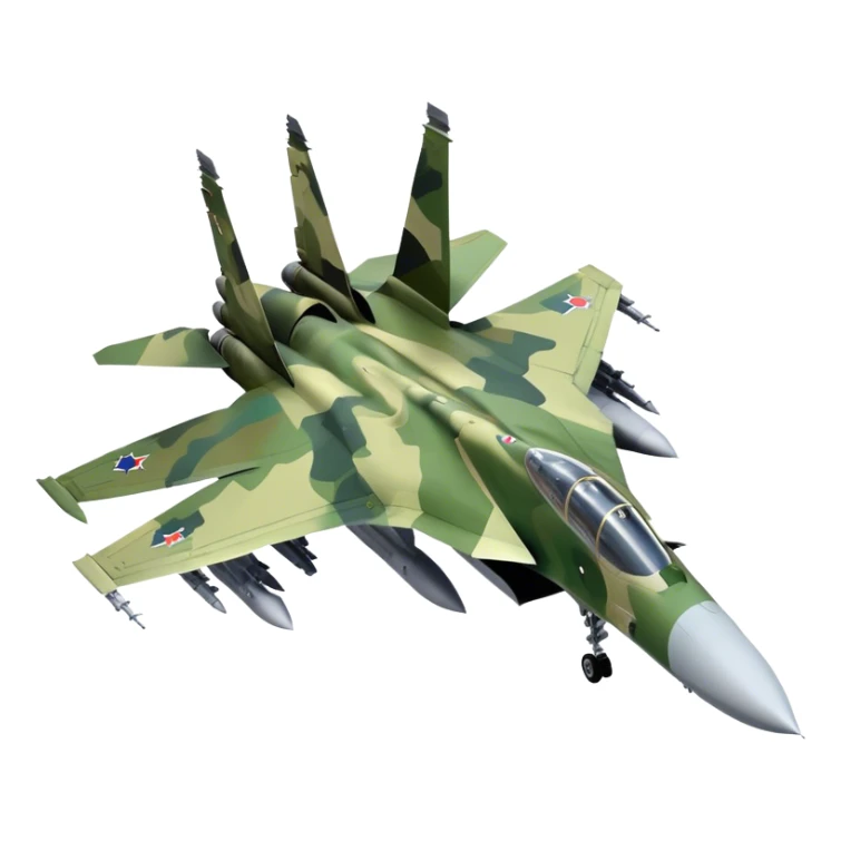 SU-35 Jet - Sukhoi (Model Year: 2020) (Iconic colour: Camouflage green) sticker