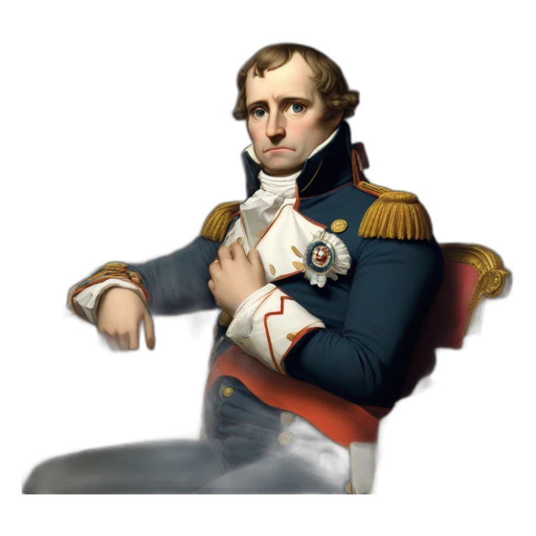 Napoleon 1st who puts his wrist under his chin sitting sticker