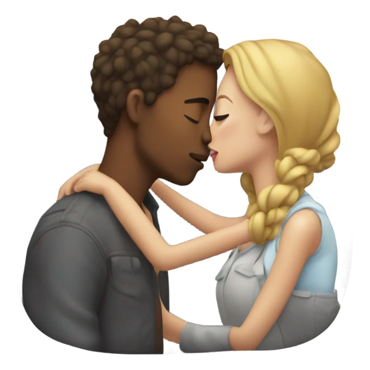 Boyfriend kissing girlfriend  sticker