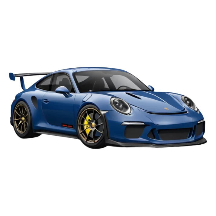 navy porsche gt3, black rims sticker