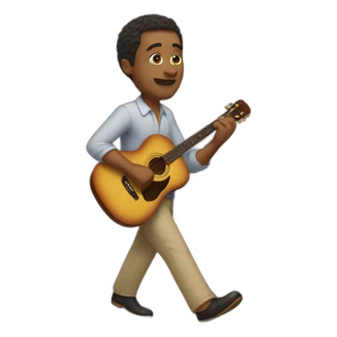 A man plays once a foot  sticker