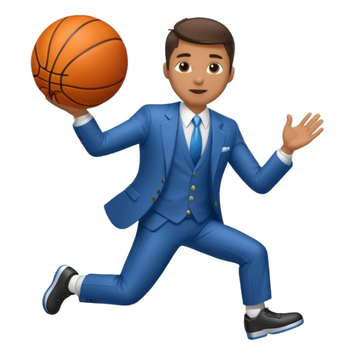 basketball coach flying on a rocket sticker