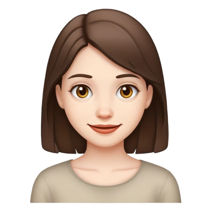 pale brunette girl with sarcastic smile sticker