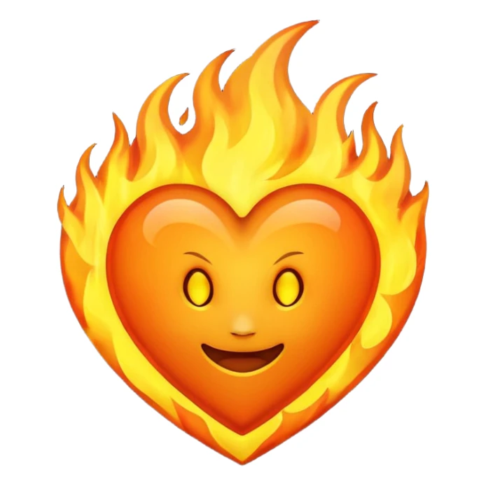 fireheart with letter A sticker