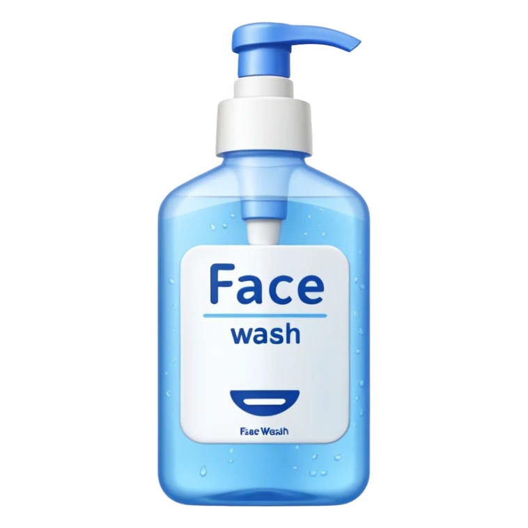 nettoyant visage avec ecriture "nettoyant visage" sticker