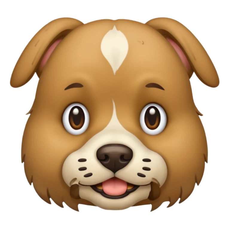 mud and hay stuck on dog face sticker