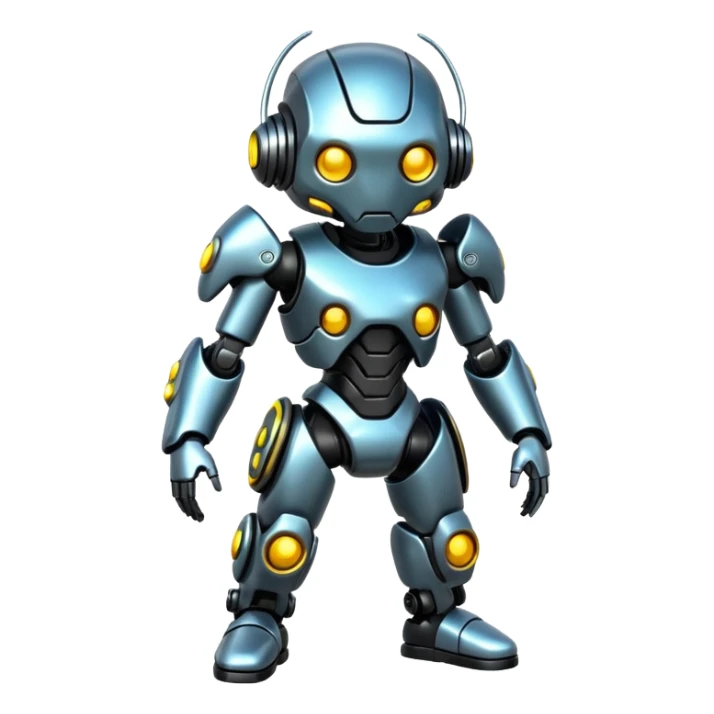 Cyberpunk complex glossy shiny alloy aesthetic-scenery-Fakémon-creature (full body) sticker