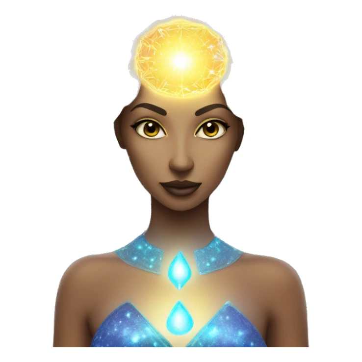 Pleiadian radiant glowing diva woman female third eye sticker