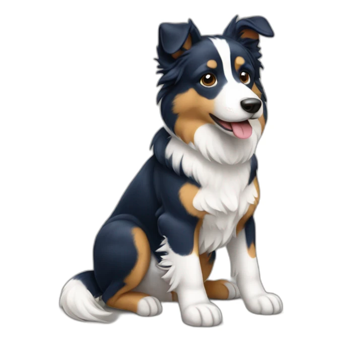 Border colie Blue merl tricolor  sticker