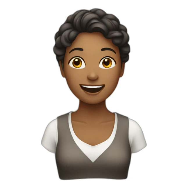 woman celebrating sticker