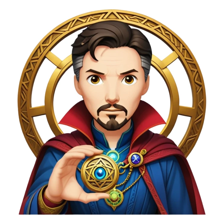 Doctor Strange with Eye of Agamotto amulet sticker