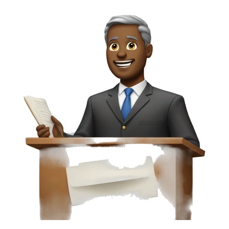 Jehovah Witness Preaching at Podium sticker