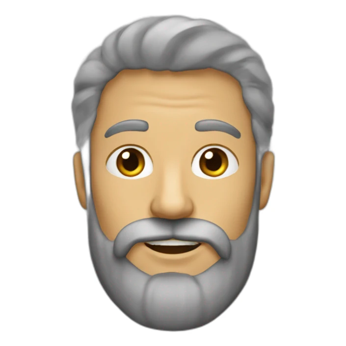 Homme très longue barbe sticker