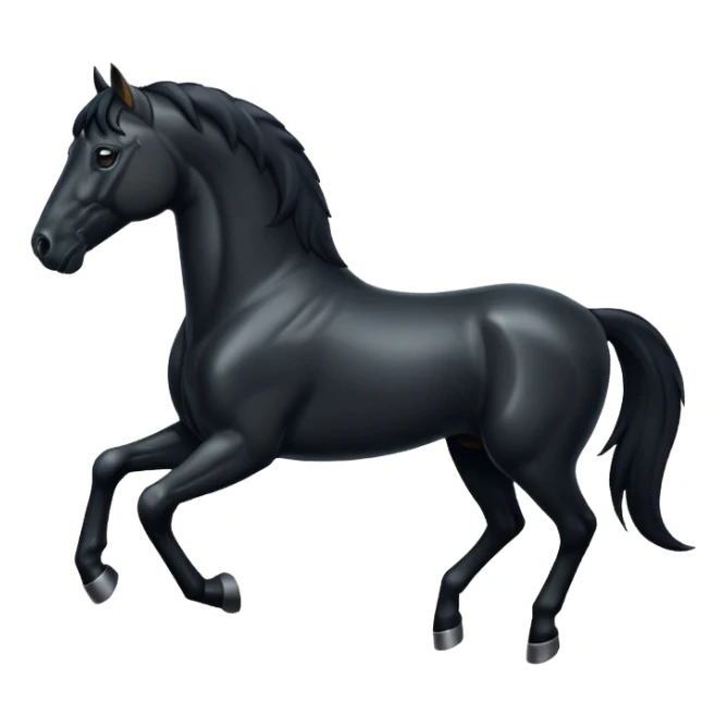 Black horse sticker