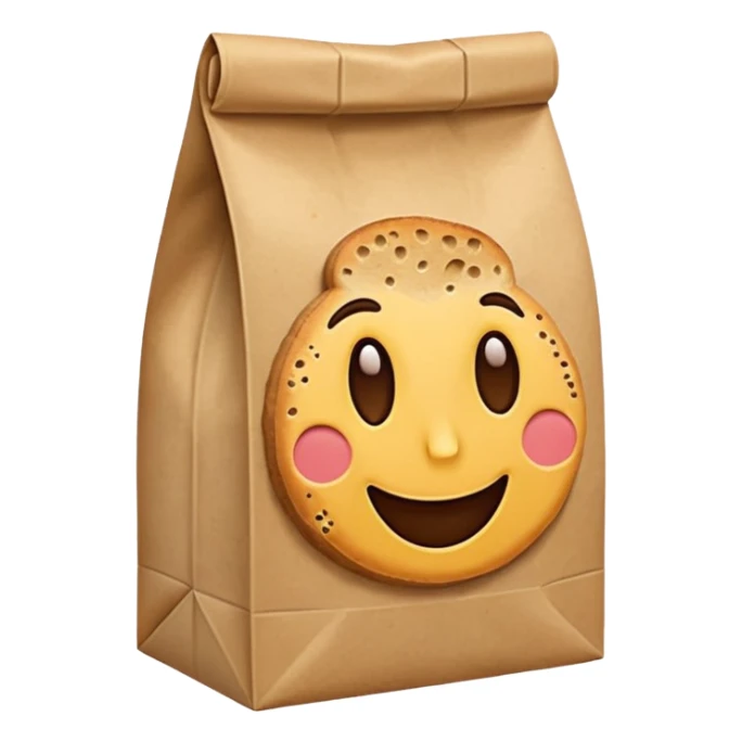 sac kraft avec du pain dedans  sticker