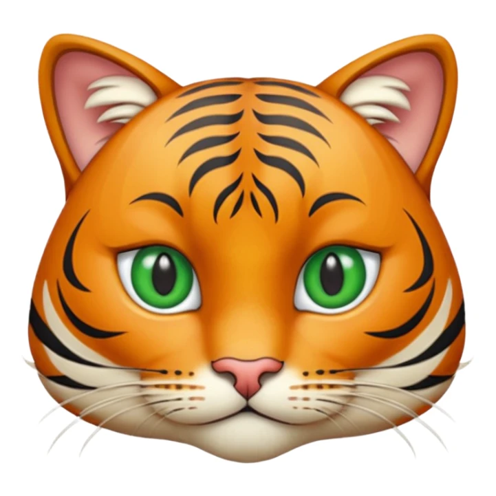 Un chat tigré poil long avec des yeux verts sticker