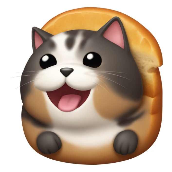 crea un gato marrón gordito con rayas negras, que esté saliendo de un pastel de mermelada  sticker