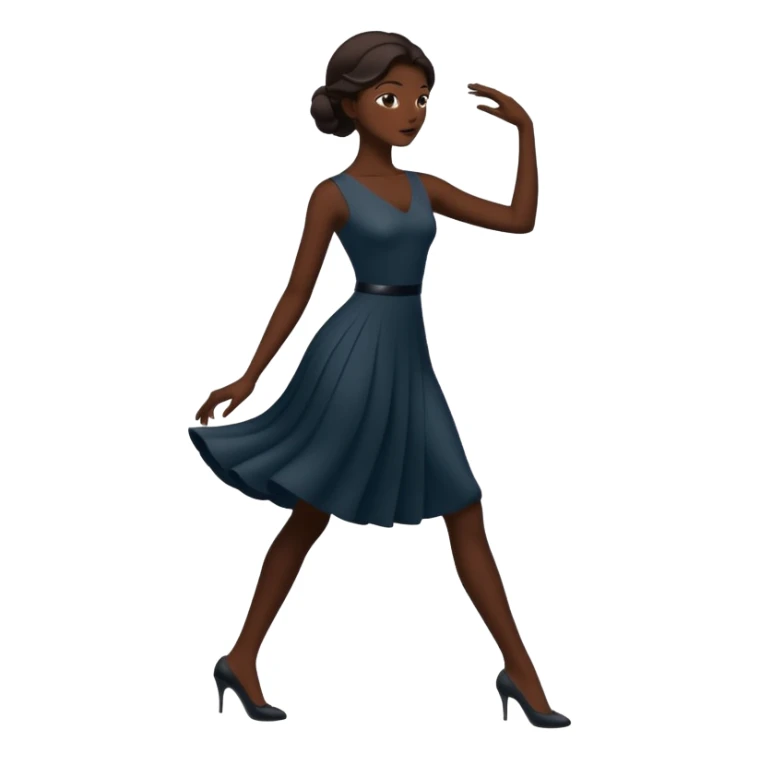 silhouette of a person in a graceful stance sticker