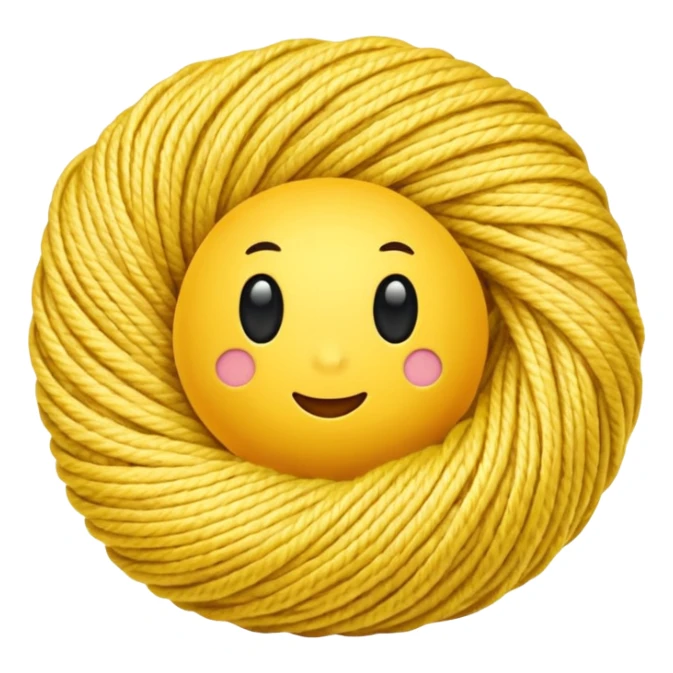 yellow ball of yarn sticker