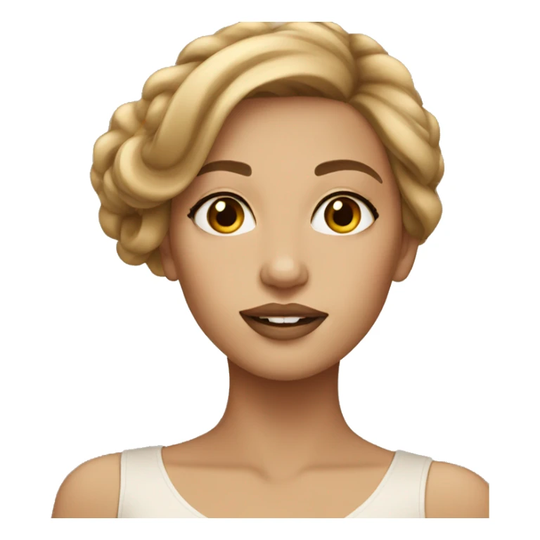 Glamorous gorgeous girl with light brown hair sticker