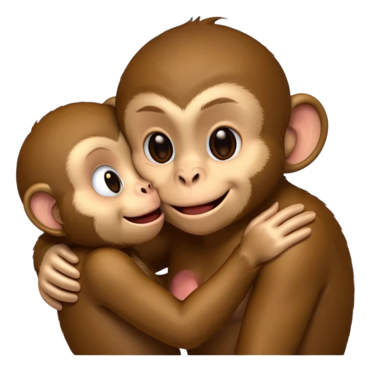 Un singe qui fais un bisous en version emojis iphone sticker