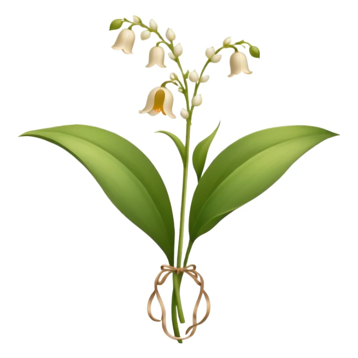 Beige Lily of the valley flower sticker