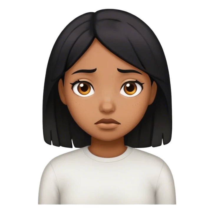 a black hair girl is tired of living alone sticker