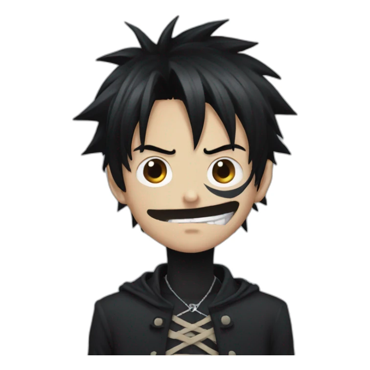 goth Luffy sticker