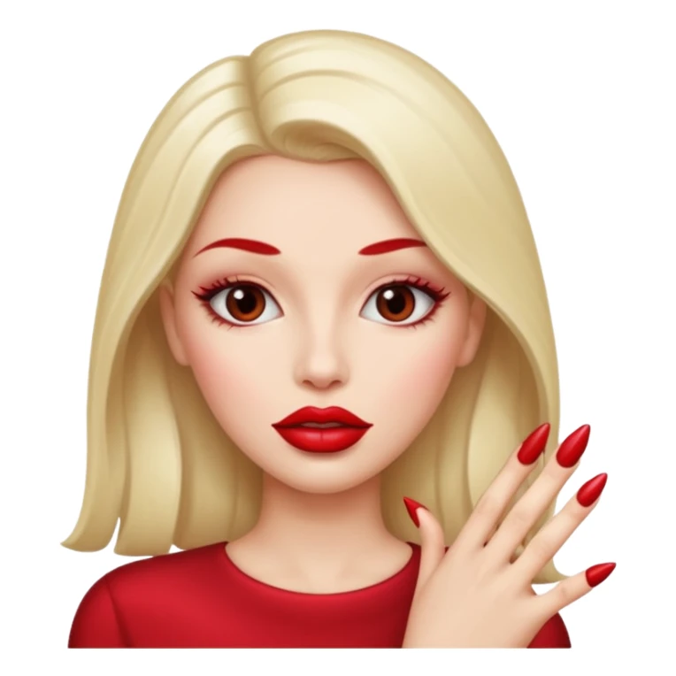 Girly pop with extra Long nails and big lips sticker