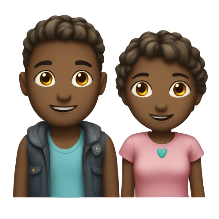 girl and boy  sticker