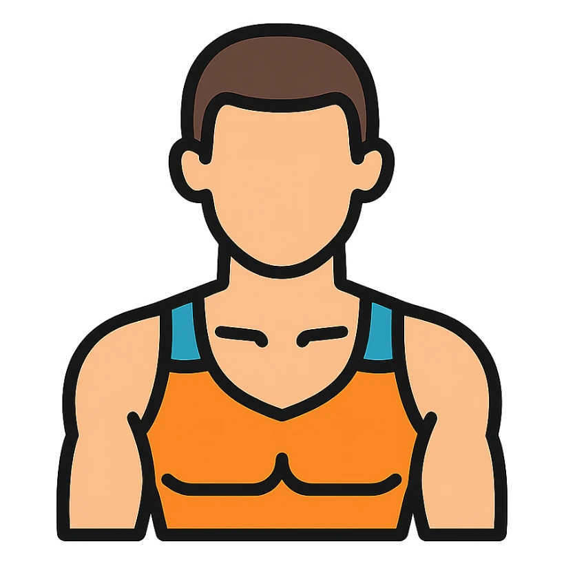 sportsmans upper front body sticker