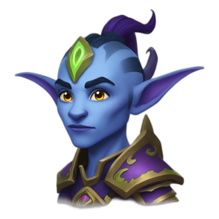 A night elf from world of warcraft sticker