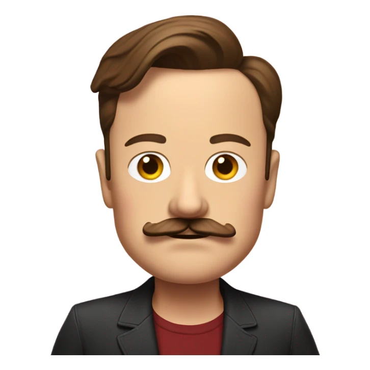 Elon musk with a mustache  sticker