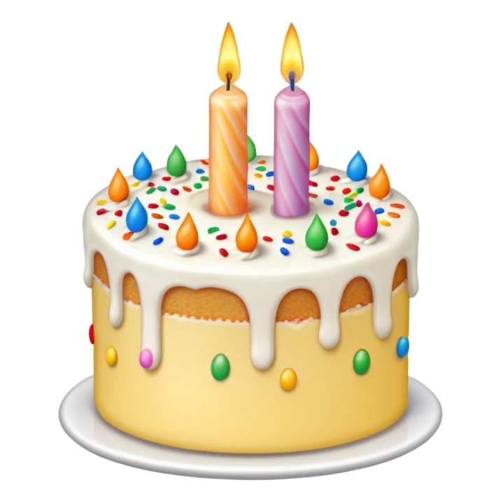 slice of birthday cake with white frosting and a candle sticker