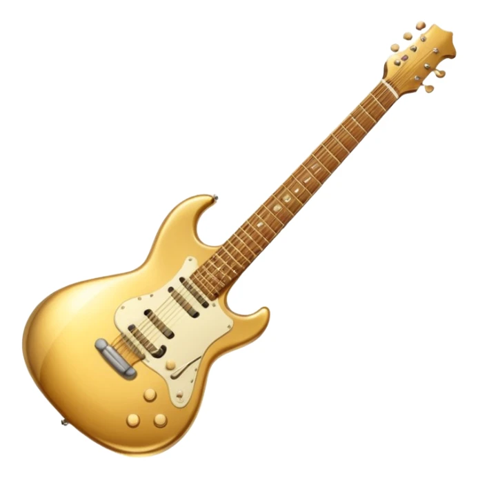 cinematic-realistic-guitar,-polished-metal,-warm-golden-reflections-dancing-along-its-surface,-soft-hands-carefully-positioned-over-the-keys,-glowing-with-an-elegant-and-airy-charm. sticker