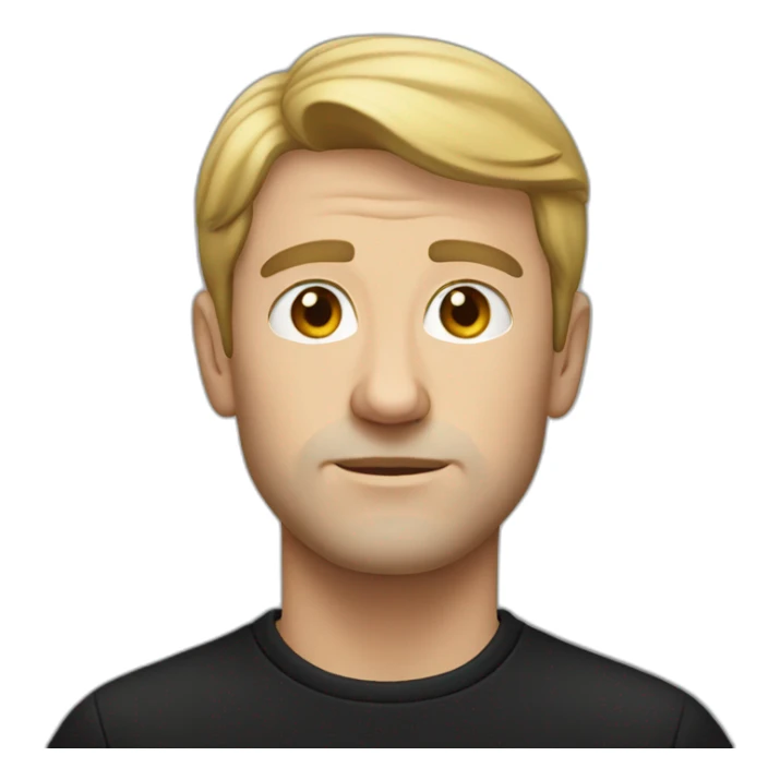 serious white man wearing black hoody sticker