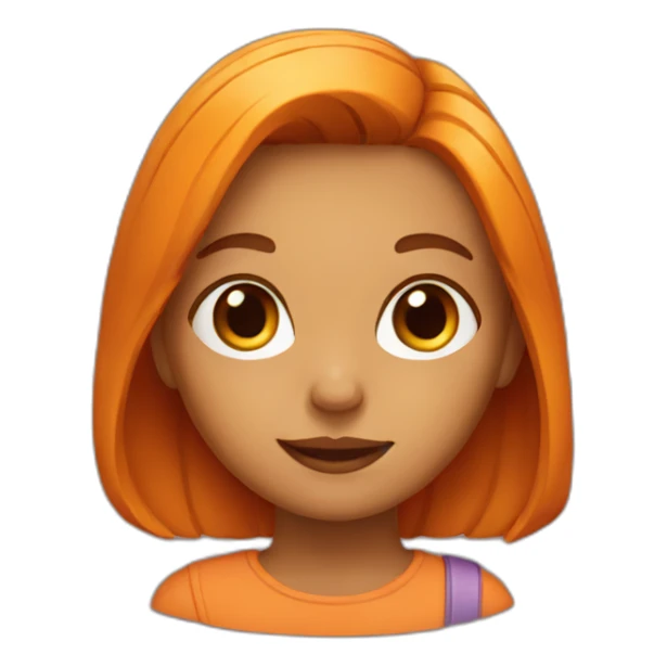 Girl with pumpkin instead of hair sticker