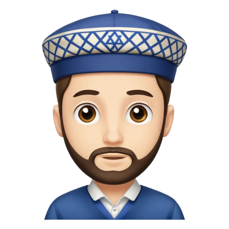 stereotypical jewish man with yarmulke sticker