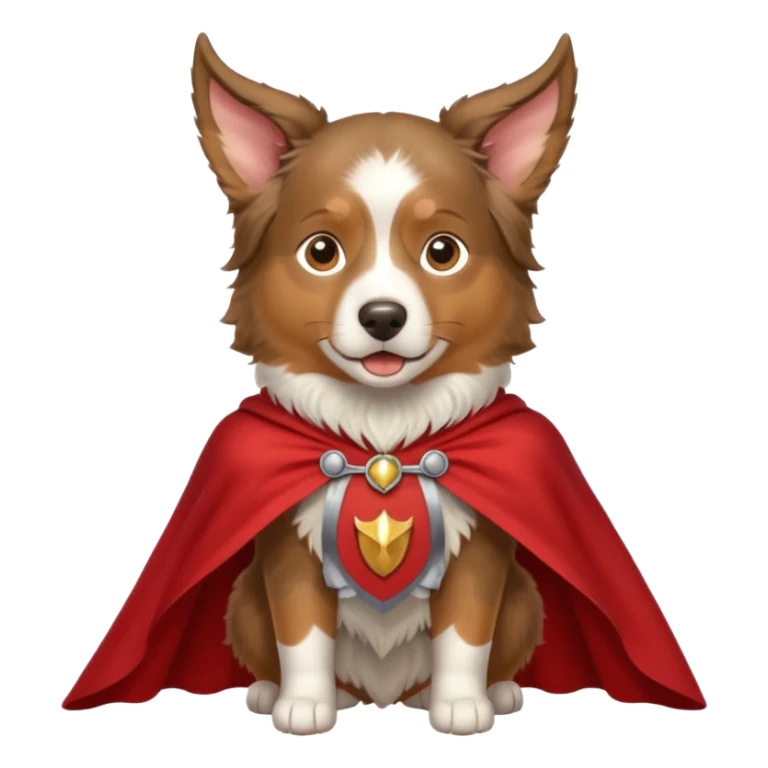 A autralian sheperd with a unicorn and a cape sticker