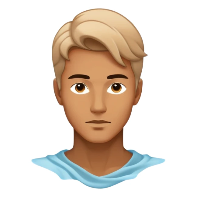 Abstract male outline with floating ethereal energy surrounding and flowing through the silhouette, stylish masculine essence sticker