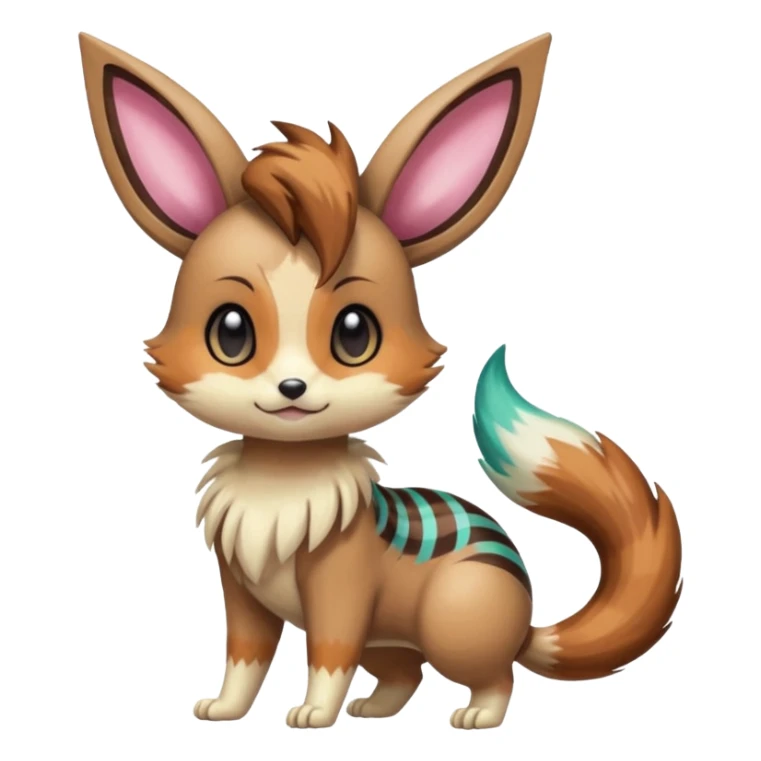 Meloetta-Eevee-Furret-Pokémon-Fakémon-creature sticker