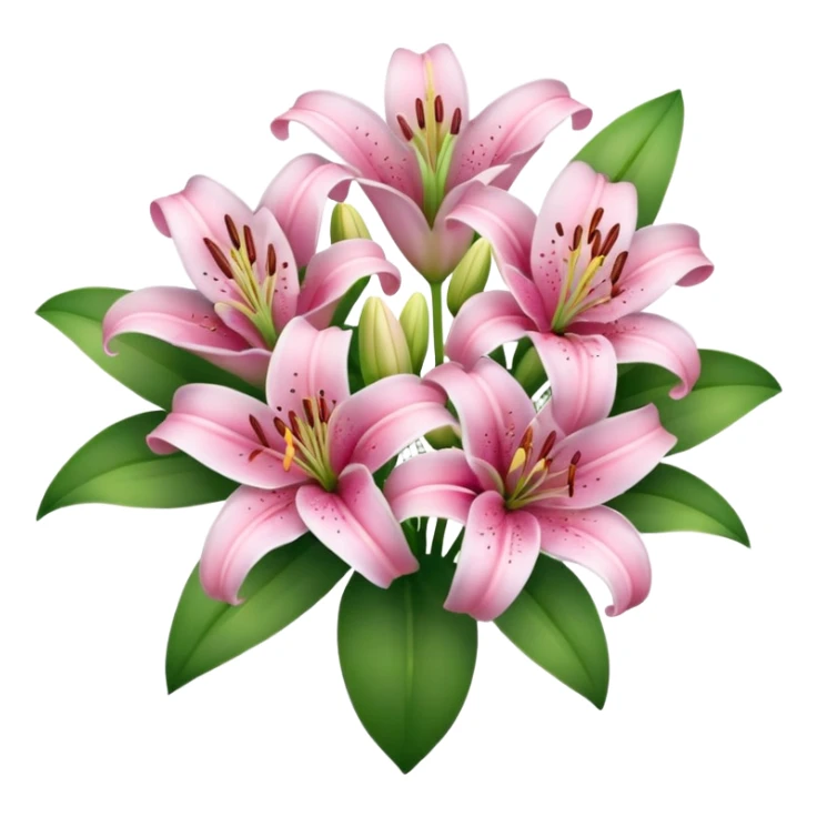 lily flowers pink bouquet  sticker